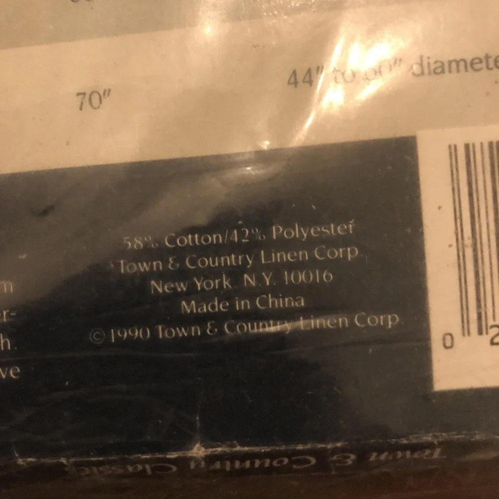 Town & Country Linen Classics Priscilla Tablecloth New 1990 52